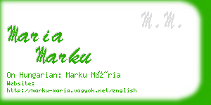 maria marku business card